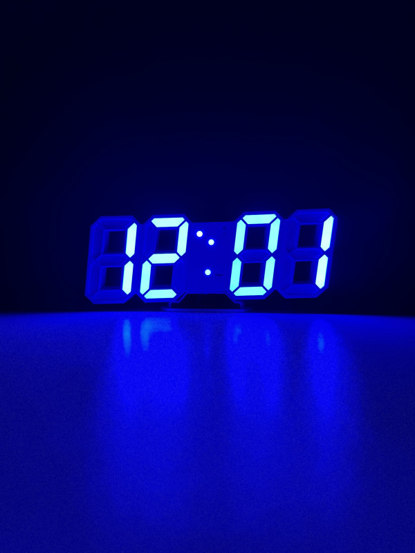 3D LED Digital Clock Glowing Decoration Wall Or Table Clock